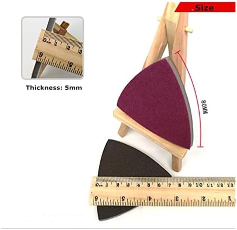 Lixa de polimento de metal de madeira 10ps Triângulo seco/molhado Sponge esponja Lia de disco de esponja Red 808080mm 300-2000