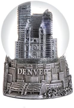 Denver Colorado 65mm Snow Globe - Silver