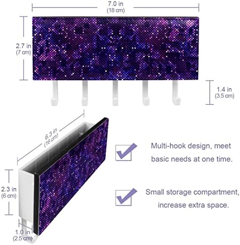 Laiyuhua ganchos adesivos coloridos com 5 ganchos e 1225 compartimento para armazenamento, perfeito para sua entrada, cozinha,