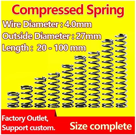 Máquinas de brinquedo Substituição Compressão Spring Spring Release Spring Retorno Placa de pressão Mola Diâmetro da mola de 4,0 mm, diâmetro externo 27 mm)