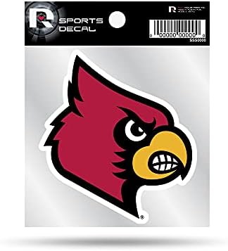 Rico Industries NCAA Louisville Cardinals 4 X4 Decalque de estilo pequeno