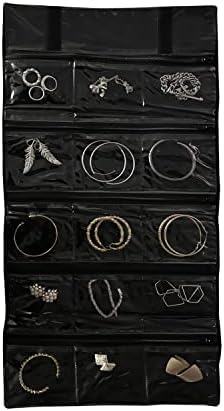 UnionPlus Velvet Travel Jewelry Roll Organizer para brincos de pulseira de colar, 8 grades grandes com capa de PVC, Borgonha