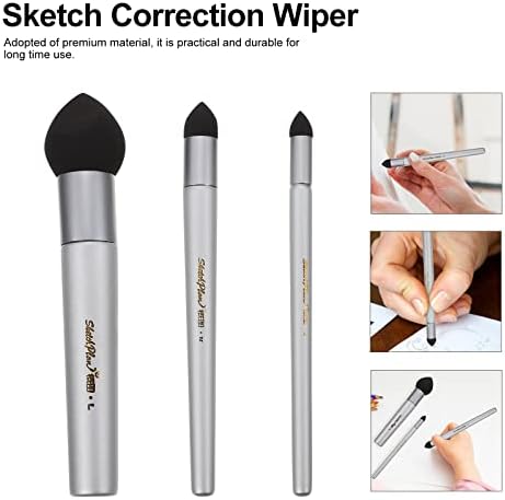 Excelt 3pcs Sketch Wipe Pen Sponge esfregando escova de destaque da ferramenta de esfregaço de correção