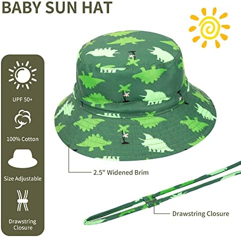 Fynnsure bebê menino chapéu de sol chapéus de bebê upf 50+ criança chapéu de sol infantil chapéu de sol crianças praia verão ajuste chapéu de balde