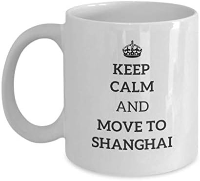 Mantenha a calma e vá para o xangai xícara de chá viajante de trabalho, amigo do presente da China Travel Mug Present