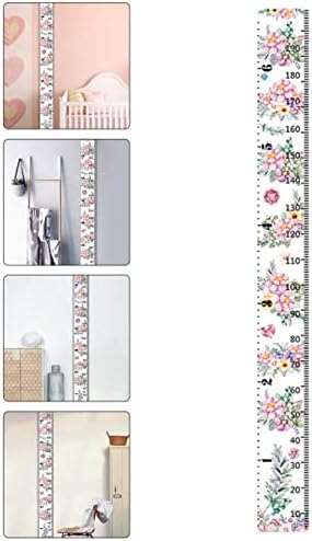Design StoBok Medição e adesivos de parede de quarto floral adesivos de adesivo decorativo Bunho Crescimento Casca crianças Flor