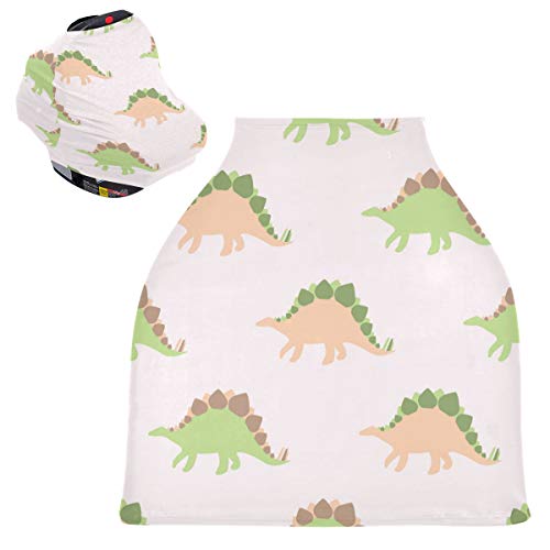 Dinosaur Baby Car Seat Covers-Breastfeeding Sconhe, carrinho de compras, Canopy de banco de carro multiuso, para um bebê