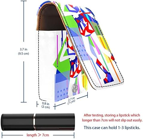 Caixa de batom de Oryuekan com espelho bolsa de maquiagem portátil fofa bolsa cosmética, desenho animado, abstrato de garotinha