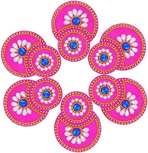 Designer acrílico rangoli para o escritório em casa Diwali Indian Festivals Decoração tradicional cravejada com pedras falsas decorações de piso matka design acrílico rangoli