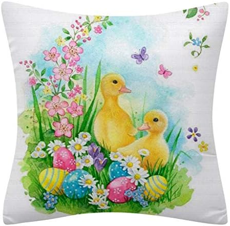 Caso de estampa de coelho de páscoa de páscoa Caso de poliéster Cushion Cushion Decor Home Decorations Decorações de Brunch