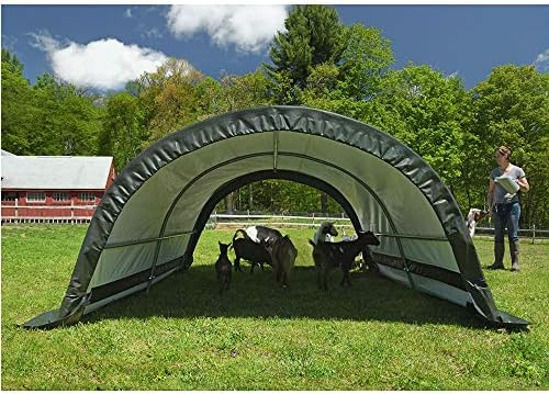 ShelterLogic 8 'x 10' x 5 'pequeno gado redondo e armazenamento agrícola e kit de abrigo de sombra