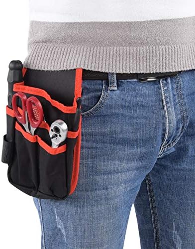 Bolsa da cintura da ferramenta de pano de Oxford, bolsa de ferramentas portátil resistente e durável com cinto para externo para unissex para escalar montanhas
