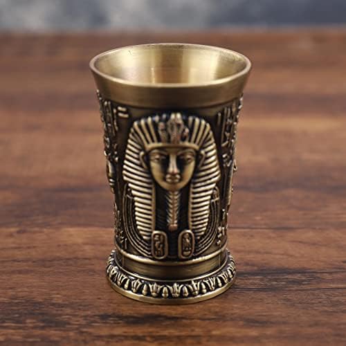 Glass de novidade Baoblaze, Ancient Drinkware Zinc Sip Glass, para coquetel de festa, Bronze Cleopatra