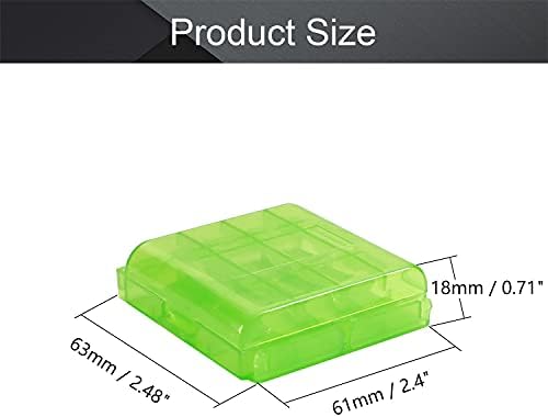 Bettomshin 4 x Aa Battery Storage Case Organizer Box Green 5pcs