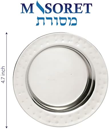Masoret Kiddush Cup and Bandey - Copo de vinho de aço inoxidável 3,5 - Para Shabat e Havdalah - Judaica Shabbos e presente de férias, cor prata non mancando