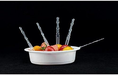 1Pack Forks de frutas plásticos descartáveis, garfos de bistrô garfos de degustação de garfos de aperitivos conjuntos de mini bolo de bolo
