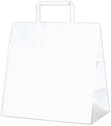 Bola Heiko H25CB, bolsa de papel, alças planas, 3 anos, shiro, 12,6 x 4,5 x 12,6 polegadas, 50 folhas