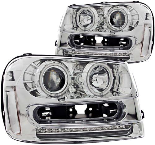ANZO USA 111131 Chevrolet Trailblazer Chrome Projectors w/Halos Headlight -