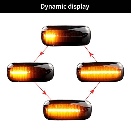 ZNAKEAUTO 2X Dinâmica seqüencial SMD SMD AMBER LED LED LIMENTO TURNA LIGHT LUZ COMPATÍVEL COM AUDI A3 S3 8P A4 RS4 S4 B8 B7 B6