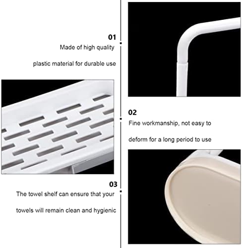 Zerodeko 2pcs prateleira de armazenamento prateleira de toalhas de cozinha cabide de chá de barro para armazenamento de banheiro cozinha doméstica