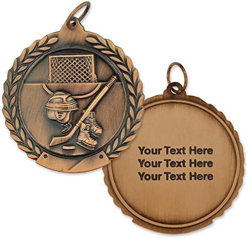 Medalha de esportes de hóquei personalizada gravável Pinmart