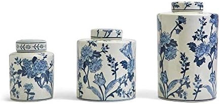 Companhia de dois conjuntos de flores japonesas de 3 potes de chá