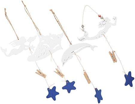 Cosqued 4pcs Layout de parede Decoração Dolphin Jewelry House Ornamentos Marine Ornamento CLIPS CEASTAL CLIPS Mediterrâneo Clipe