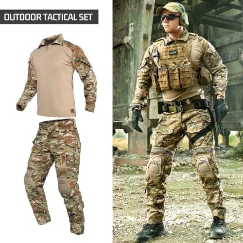 Yevhev G3 Suit de vestuário militar conjunto de vestuário tático Roupas de camuflagem de caça ao equipamento de paintball