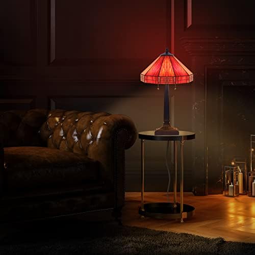Mooview tiffany lâmpada manchada de cabeceira de cabeceira de cabeceira para quarto sala de estar de 23 '