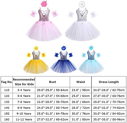 Leotards de balé para meninas lantejoulas de camisole saia leotard cisne swan bailarina traje de vestido de dança