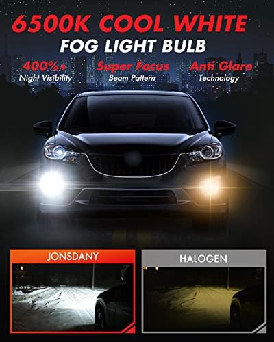 JONSDANY 9006/HB4 LED BULBA LED FOG, 40W 8000 Lumens 400% Brilho 6500K LIGHT CHIPS LIGHT CLIP CRUDOS CRUPOS LIMPELAS