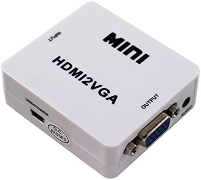 Mini HDMI para VGA conversor com conector adaptador de áudio hdmi2vga 1080p para laptop para PC para HDTV