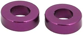 X-Dree 10pcs de 2 mm de espessura m3 liga de alumínio Fende_r Prazia de parafuso Purple (10pcs 2mm Espesor M3 Aleación de Aluminio