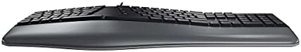 Cherry KC 4500 Ergo, layout internacional, teclado QWERTY, teclado ergonômico, com descanso de palma acolchoado,