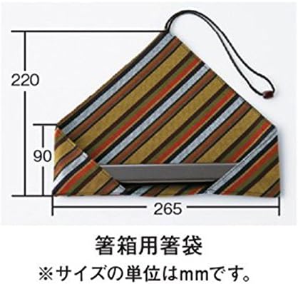 Caso de pauzinhos: Fukui Craft 3-1462-13 bolsa de pauzinhos de listras de ouro vermelho para estojo