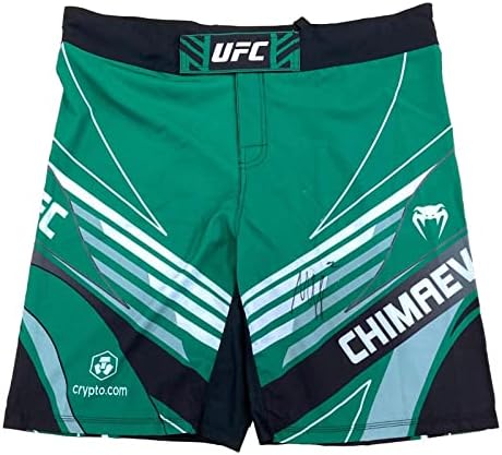Khamzat Chimaev assinou ufc brigas verdes PSA ITP - Jerseys e troncos autografados do UFC