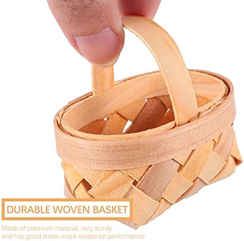 Mini cestas tecidas com alças Farmhouse Small Basket Candy Gift Bestkets Storage Storage Basket para festa de casamento Favors