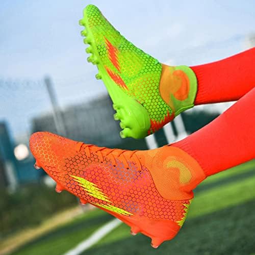 A ag que Welrung Unissex Cleats Professional Long Studs usa treinamento de futebol atlético resistente ao futebol para jovens