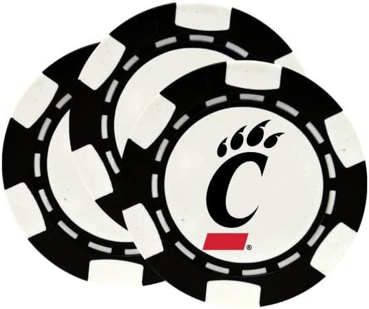 Golfballs.com Classic Cincinnati Bearcats Poker Chips - 3 pacote