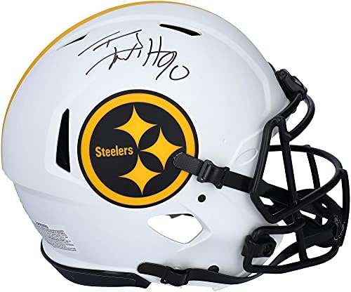 T.J. Watt Pittsburgh Steelers autografou Riddell Lunar Eclipse Capacete Authentic Speed ​​Alternate - Capacetes NFL autografados