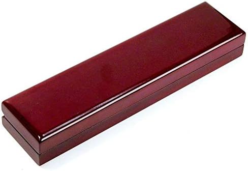 Caixa de breol de pau -rosa elegante caixa de madeira premium com interior de couro branco e dobradiça de metal