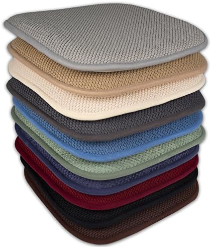 Sweet Home Collection Cushion Memory Foam Chair Pads Honeycomb não -lip tampa do banco traseiro 16 x 16, verde