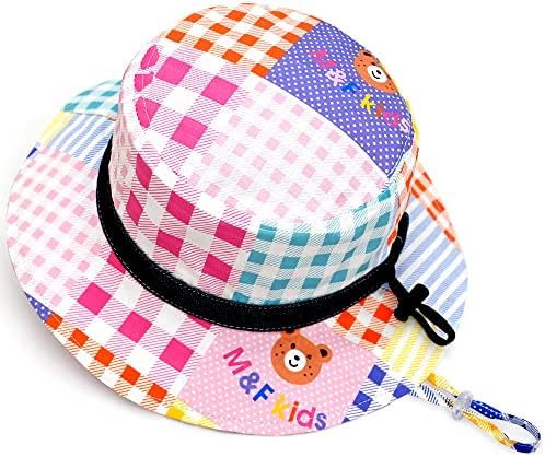 Baby Sun Hat Hat Kids Boy Girl Menina Chapéus de verão com alterações impressas na cinta de queixo de 50+ UPF