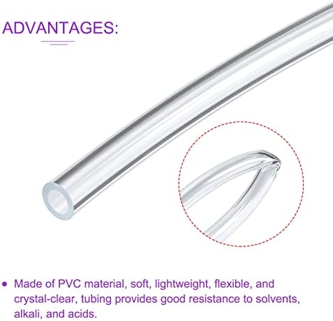 DMIOTECH 2MM ID 3,0 mm od clear tubo de PVC transparente tubulação de vinil transparente flexível para tubo de água