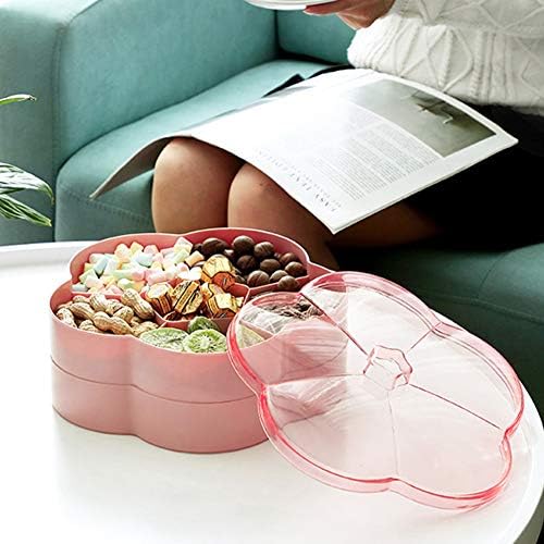 RFME 1/2 Tier Flor Shape Candy Box Nuts Fruit Snacks Bandejas Organizador de bandeja para caixas de contêiner de alimentos