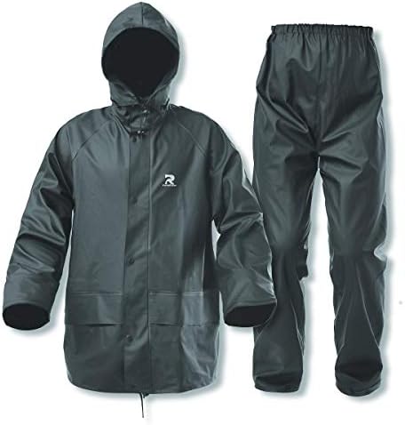 Rainrider Rain Suits for Men Women Water impermeabilizada pesada jaqueta de capa de chuva de pesca e calça de calças Hideaway