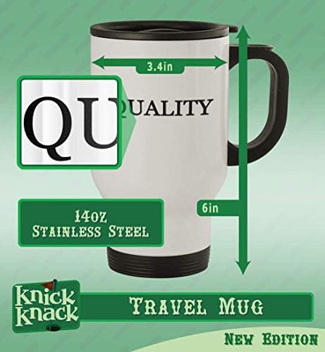 Os presentes de Knick Knack têm subulipalp? - caneca de viagem de aço inoxidável de 14 onças, prata