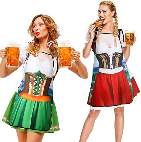 Sintege Oktoberfest Avents Lederhosen Aventais Avental Avental Dirndl Funny Apron para Oktoberfest Bavarian Beer Festival Party Decor