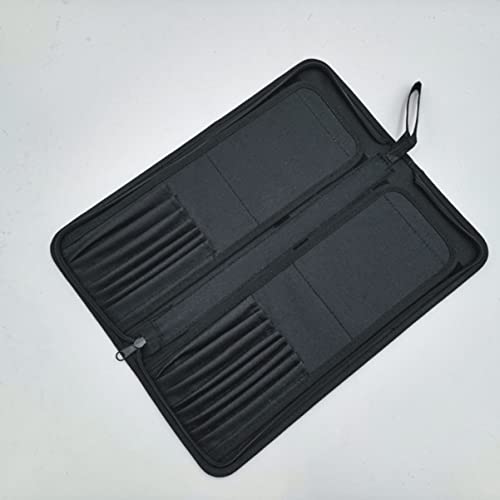 STOBOK BAG PCS 15 Lápis de óleo Black Case Tools Bolsa ABLE -LBLACK UP Slots de tinta Organizador de caneta para