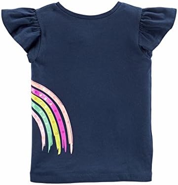 Alegias simples da criança de meninas de Carter, camisetas gráficas de manga curta, pacote de 3